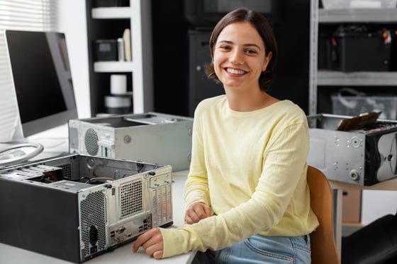 close-up-woman-repairing-computer-chips